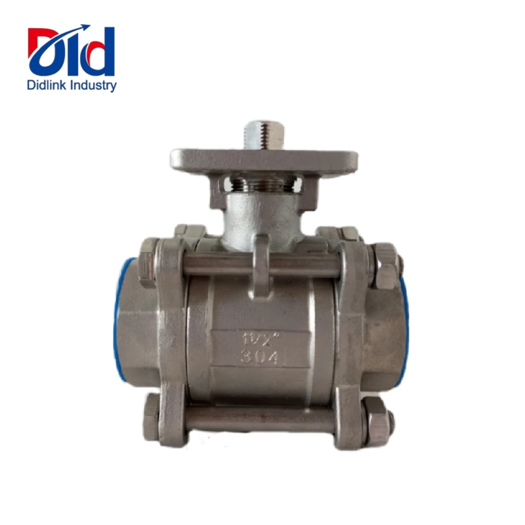 good quality 3-Piece 304 316L 1-1/2inch Stainless Steel Water Valves BSP NPT Threaded High Platform Ball Valve