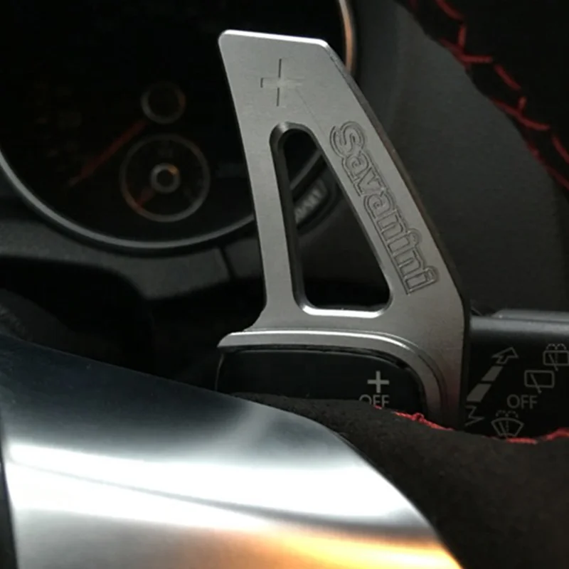 Savanini Aluminum Steering Wheel Shift paddle Shifter Extension for Volkswagen Tiguan Golf GTI MK6 MK5 CC Seat Leon PQ35 PQ46
