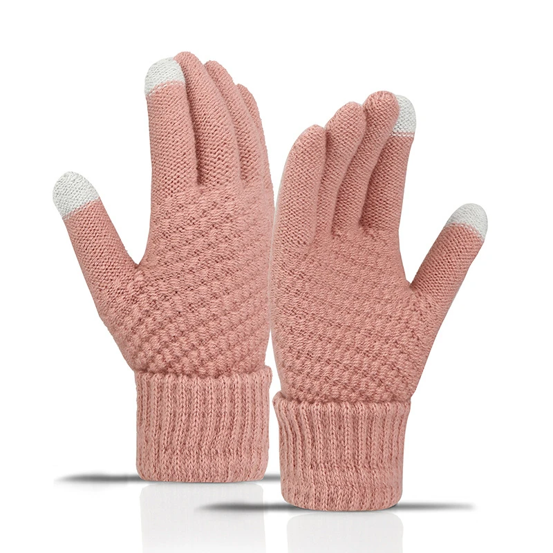 Winter Magic Gloves Touch Screen Women Men Warm Stretch Knitted Wool Mittens Unlined Acrylic Jacquard Touchscreen gloves