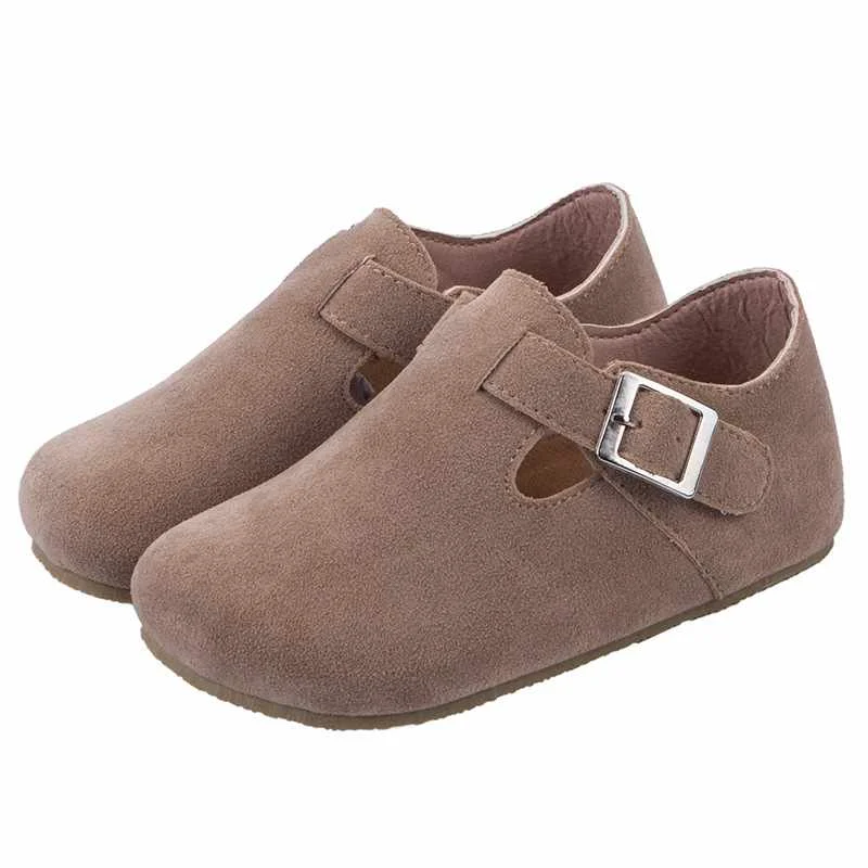 Новинка весна-осень детская модная нескользящая Мягкая подошва мужская и женская замшевая детская обувь