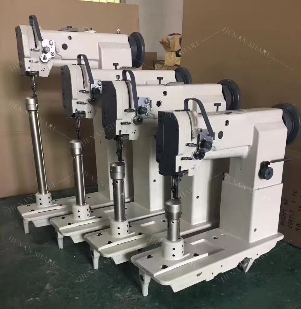Automation Luggage Sewing Machine Post Bed Double Needle Industrial Sewing Machine