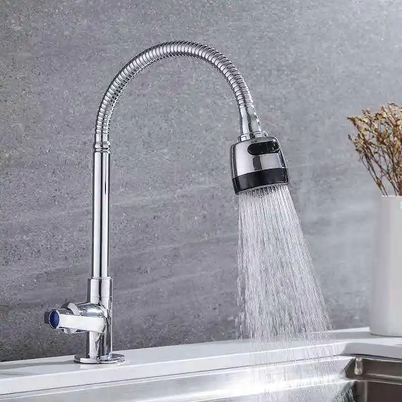 Sanitary Ware Single Cold Water Kitchen Faucet New Design Taps And Faucets Manufactures