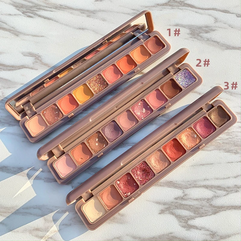 Glitter Vegan Cosmetics Colorful High Quality Nude Custom Logo Private Label Shimmer Makeup Eyeshadow Palette