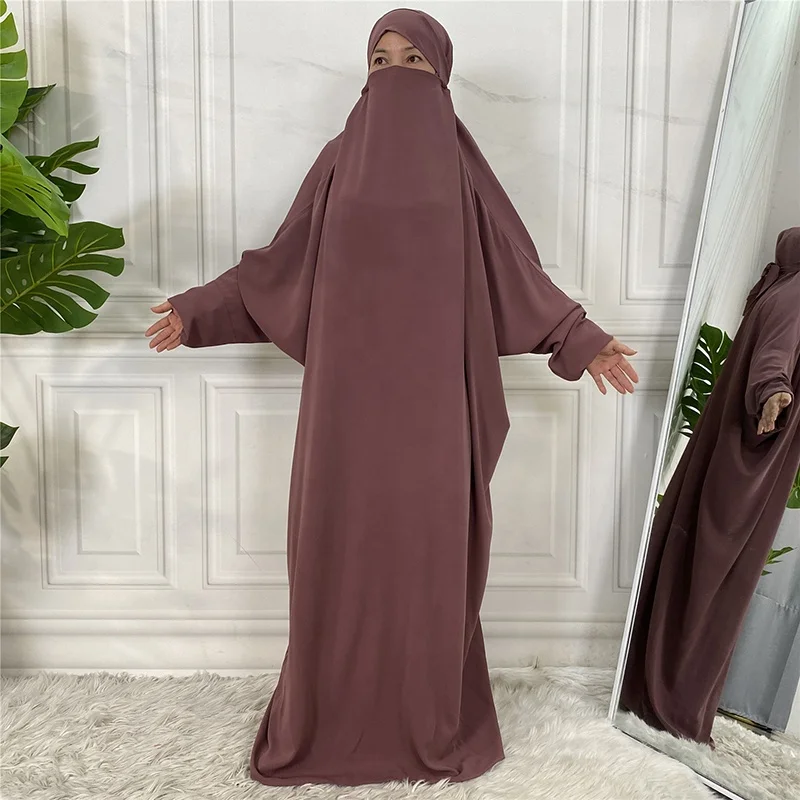 Face Masking Abaya Women Muslim Dress Kaftan Casual Abaya Dubai Long Sleeve More Colors Islamic Clothing Wholesale