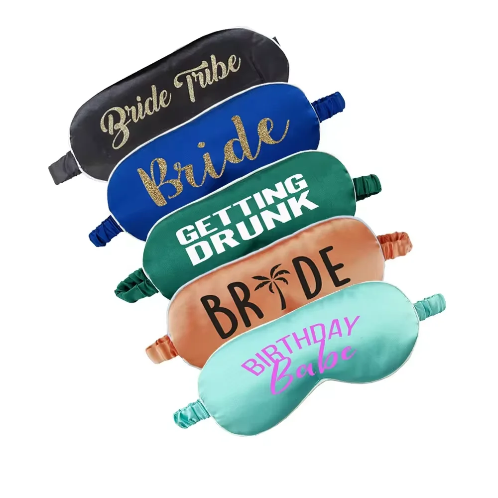 Wholesale Gift Luxury Satin Sleeping Eye Mask Silk Eyemask Home Stay Travel Eye Mask Sleep Mask Cover