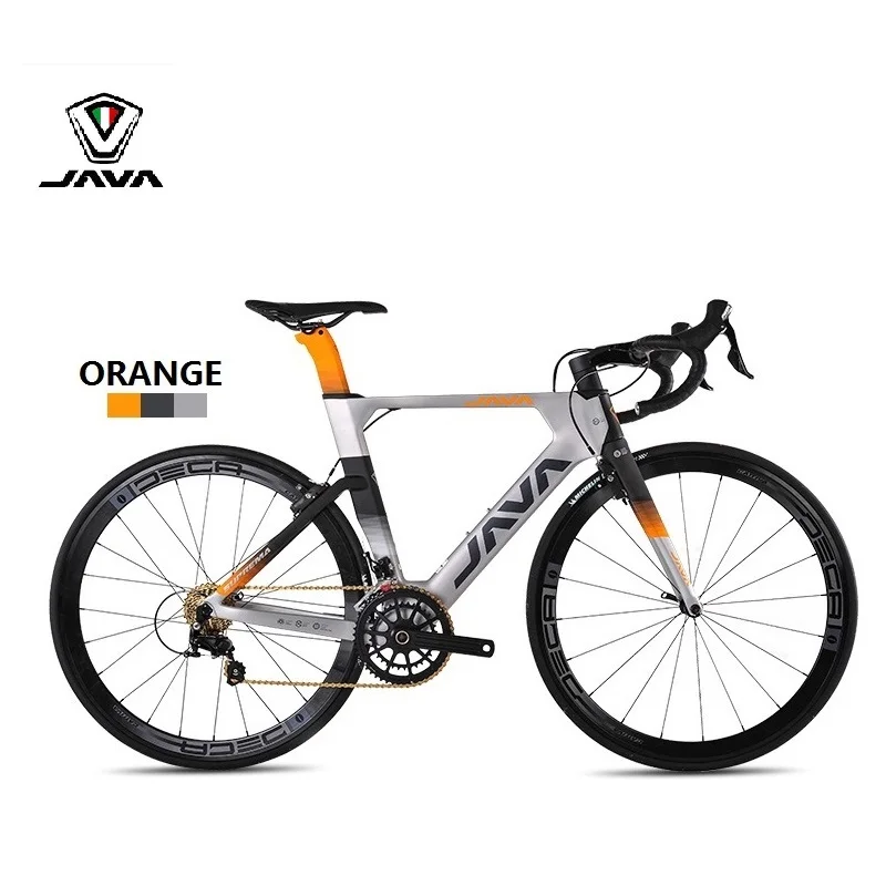 JAVA SUPERMA 22 Speed Carbon Fiber Frame Road Bike 700C SHIMANO R7000 Super Light Carbon Wheel Gravel Bike for Adult Bicicleta