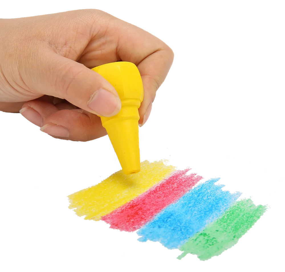 3d finger colorful super  plastic crayons for kids stationery set with 10 colors
