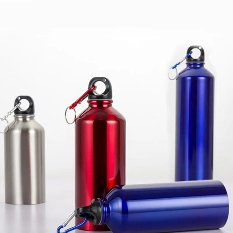 500ml Wholesale Bicycle Bottle Aluminum Sport Water Bottle with Carabiner