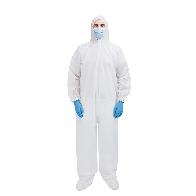 Non Woven Disposable Hazmat Suit Heavy Chemical Spray Safety Coverall Type 5/6 Disposable Protective Coverall