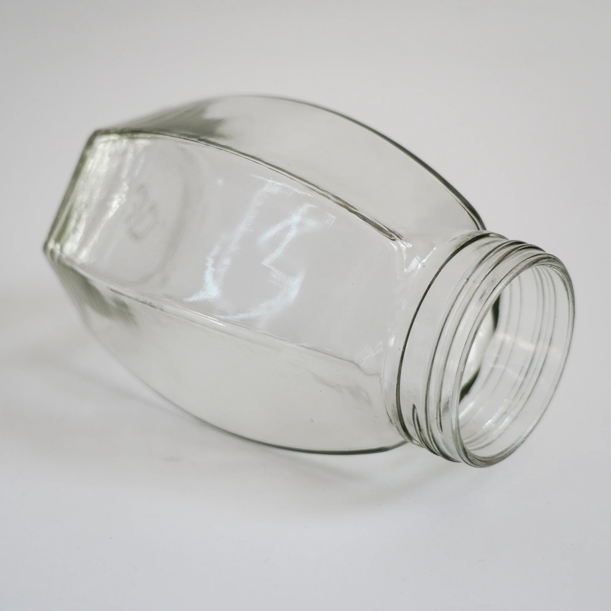 700ml Reusable Glass Mason Jar with Airtight Lid Square Food Storage Jar Tea Beverages Soda Tequila Honey Jam Printed Surface