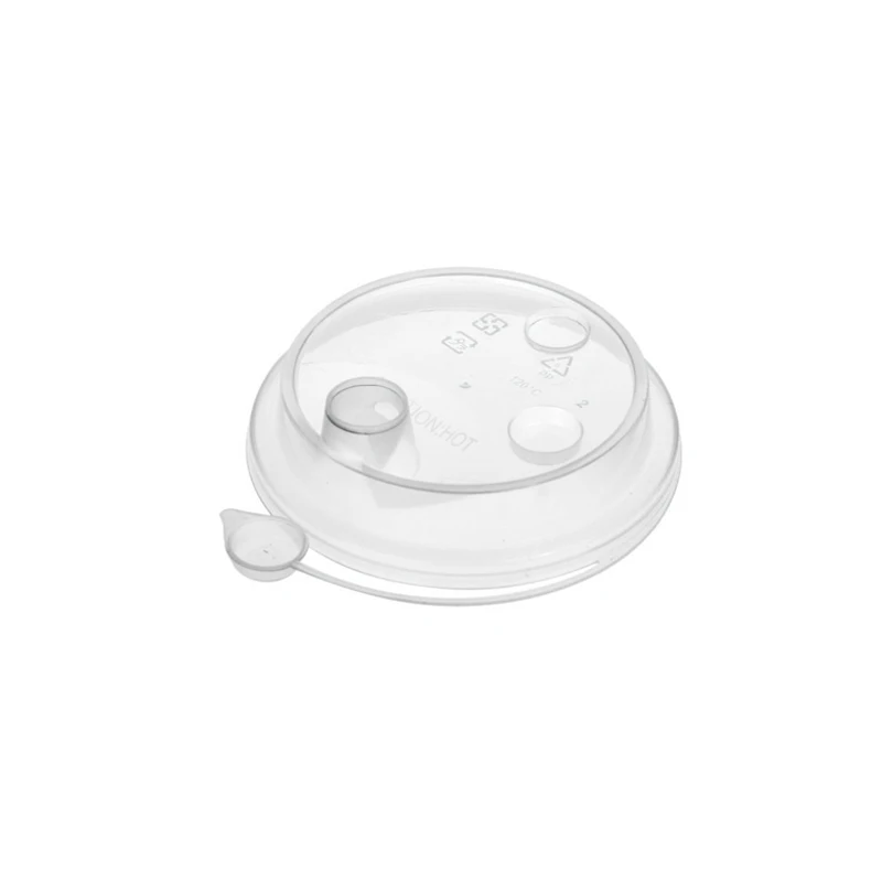 Disposable Plastic Flip Top Cup with 90mm Diameter Hinge Plug Lid PET Plastic PP Cups Acceptable Bottle Closures