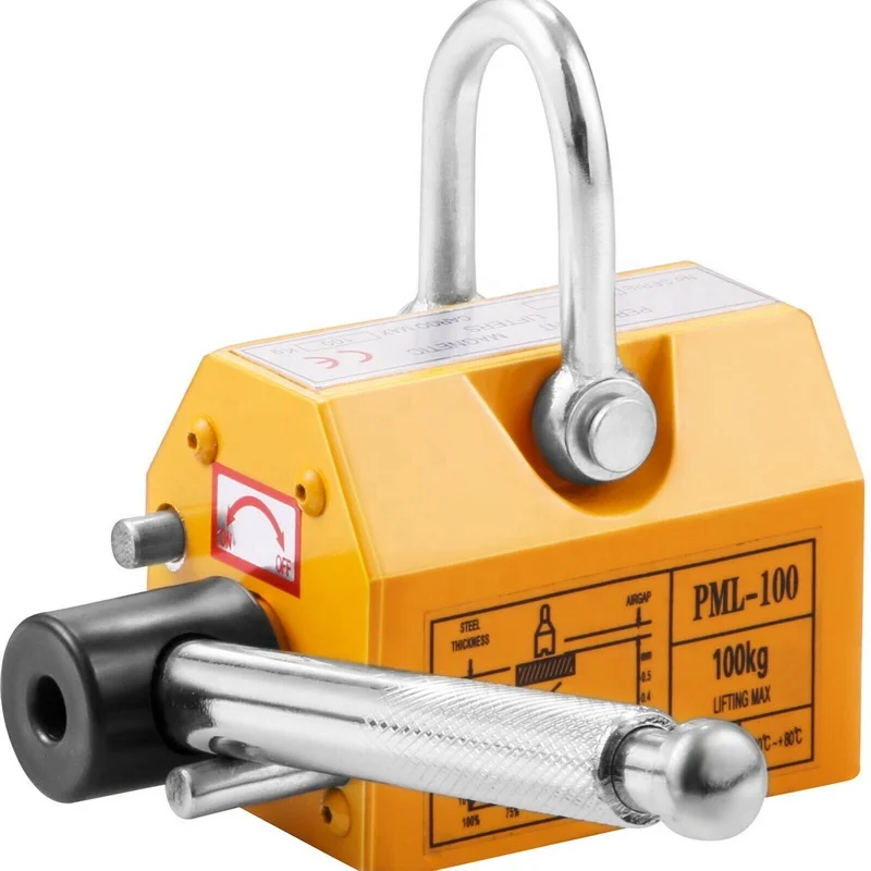 High quality Magnetic Lifter 220Lbs 100KG Magnet Baking Paint  steel plate lifter permanent magnetic lifter