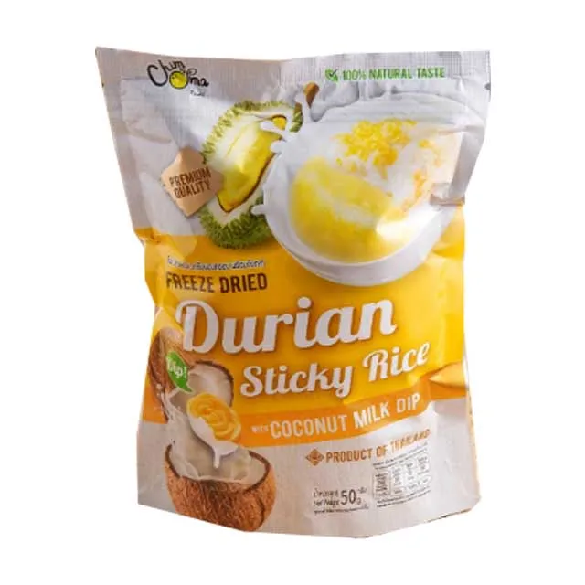 Coconut Milk Crispy Fragrant Sweet Delicious Crispy Durian Sticky Rice Freeze Dry With Coconut Milk Dip Ready To Eat Anywhere