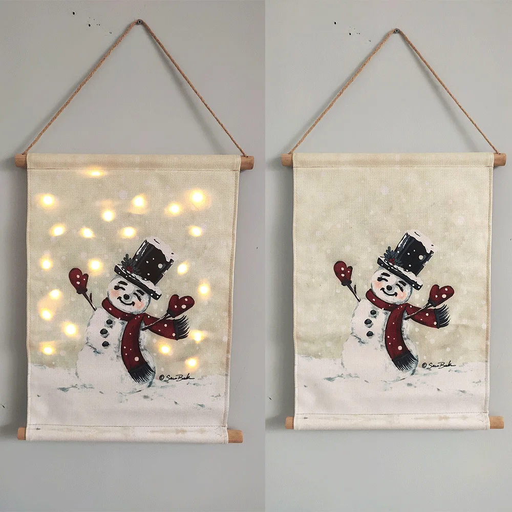 Modern simple scroll painting light Christmas decorative hanging paint house decorative cloth scroll canvas pa