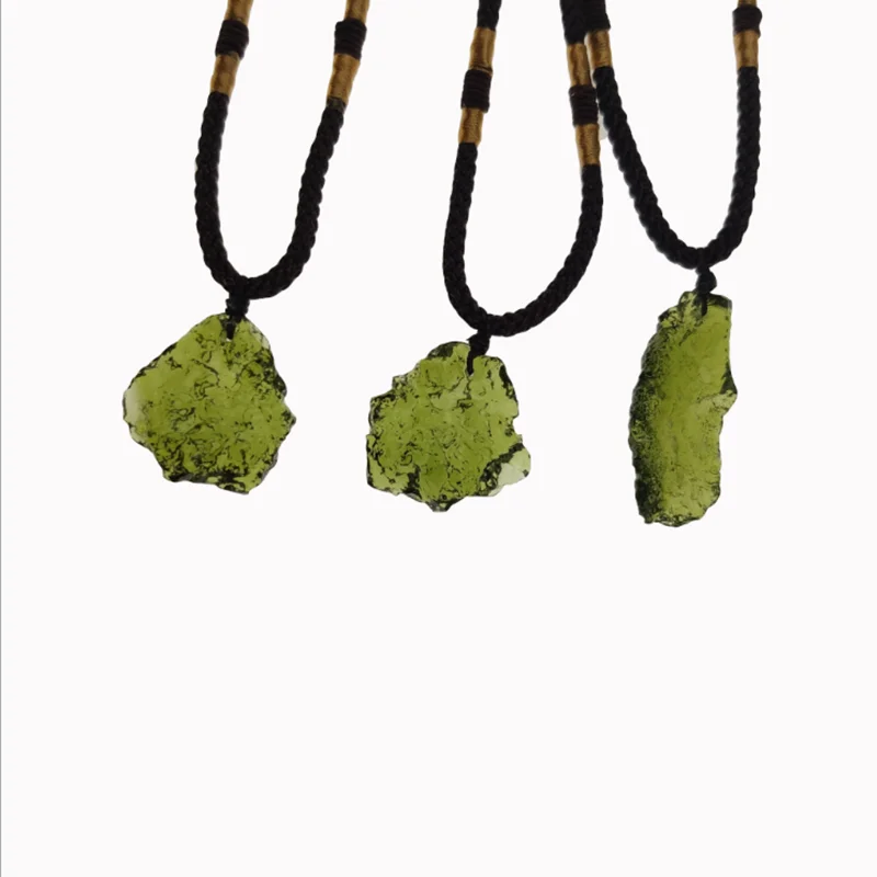 
Wholesale Czech Meteorite Moldavite Stones Great Guardian Angel Gods Zodiac Necklace Pendant 