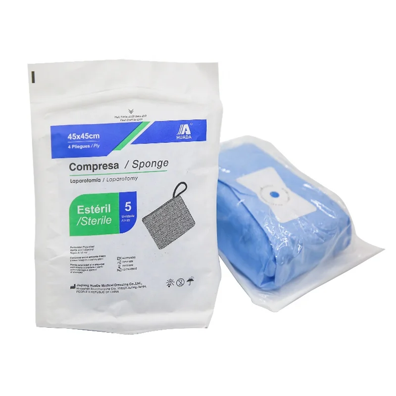 High Quality hospital lap sponge gasas gauze sponge sterile or non sterile