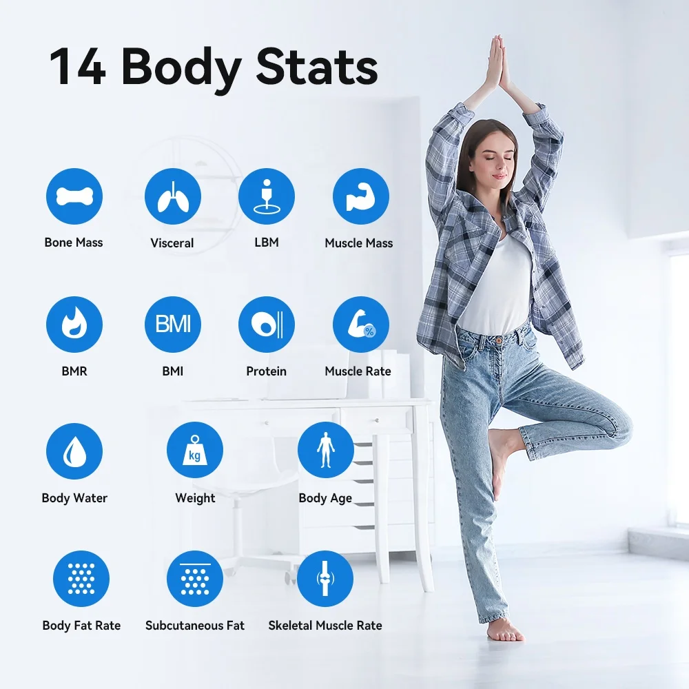 180Kg 396Lb Body Fat Data Health Measurement Digital Electronic Weighting Smart Weight Scale