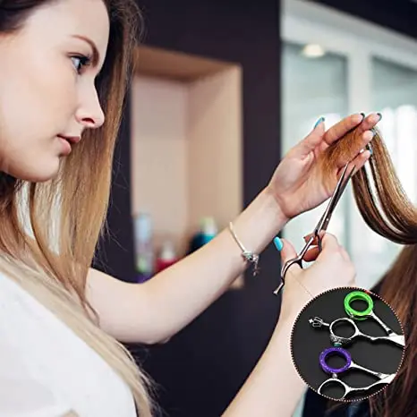 Salon Barber Hairdressing Scissors Replacement Parts Finger Silicone Rings Haircut Tools Scissors Fit Any Scissors For Salon