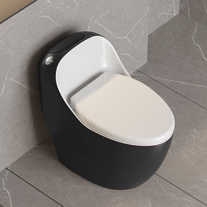 Popular in amazon new design matte red black grey color with white cover seat one piece toilet bathroom ceramic toilet bowl
