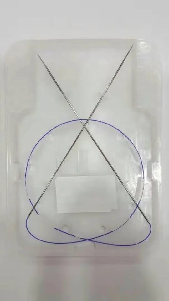 
Korea Double Needle Blunt W 20G 110mm/380mm 4d cog polydioxanone suture hilos tensores fios de pdo 