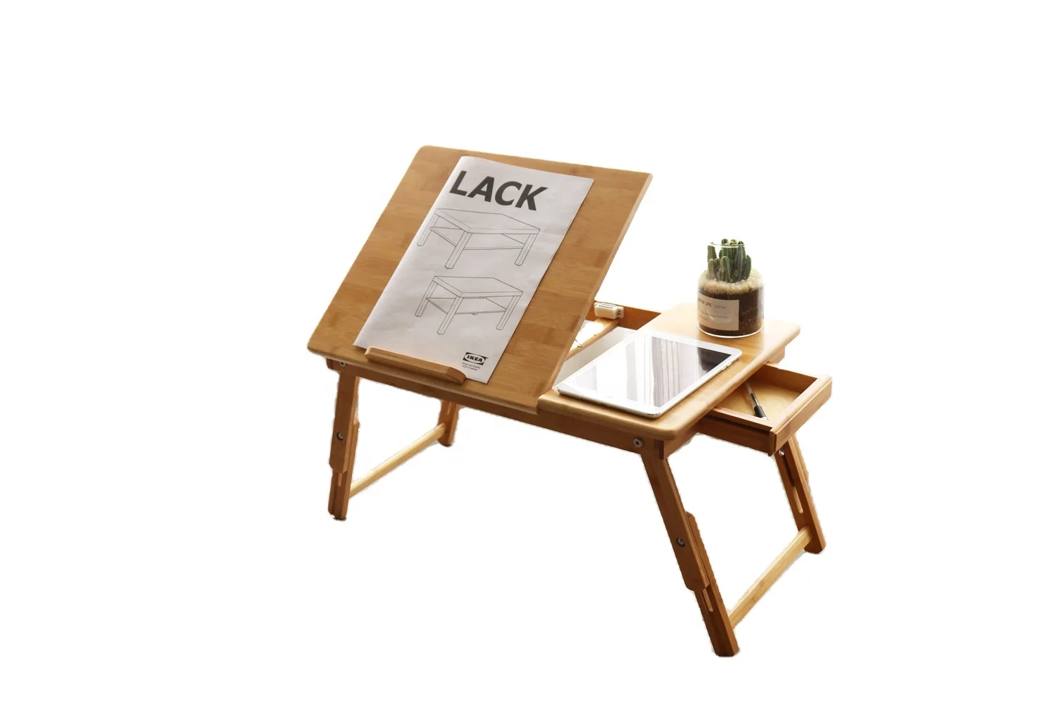 Portable adjustable height computer laptop table Folding bed Laptop Desk with adjustable leg