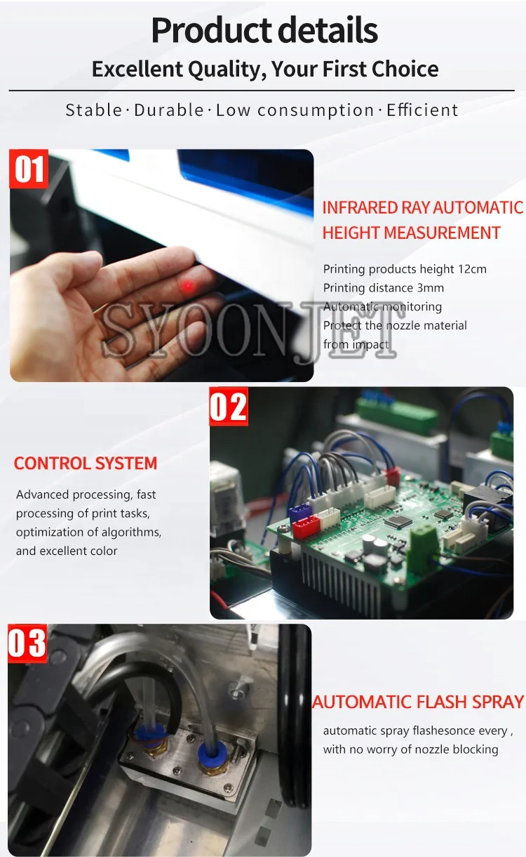 2019 Newest Model A4 full automatic UV T shirt Combo Printer with 3500ml ink set