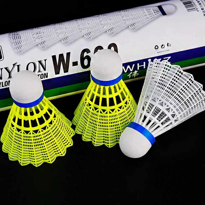 Wholesale delivery soon durable nylon shuttlecock badminton for playing practice good quality plastic shuttlecock