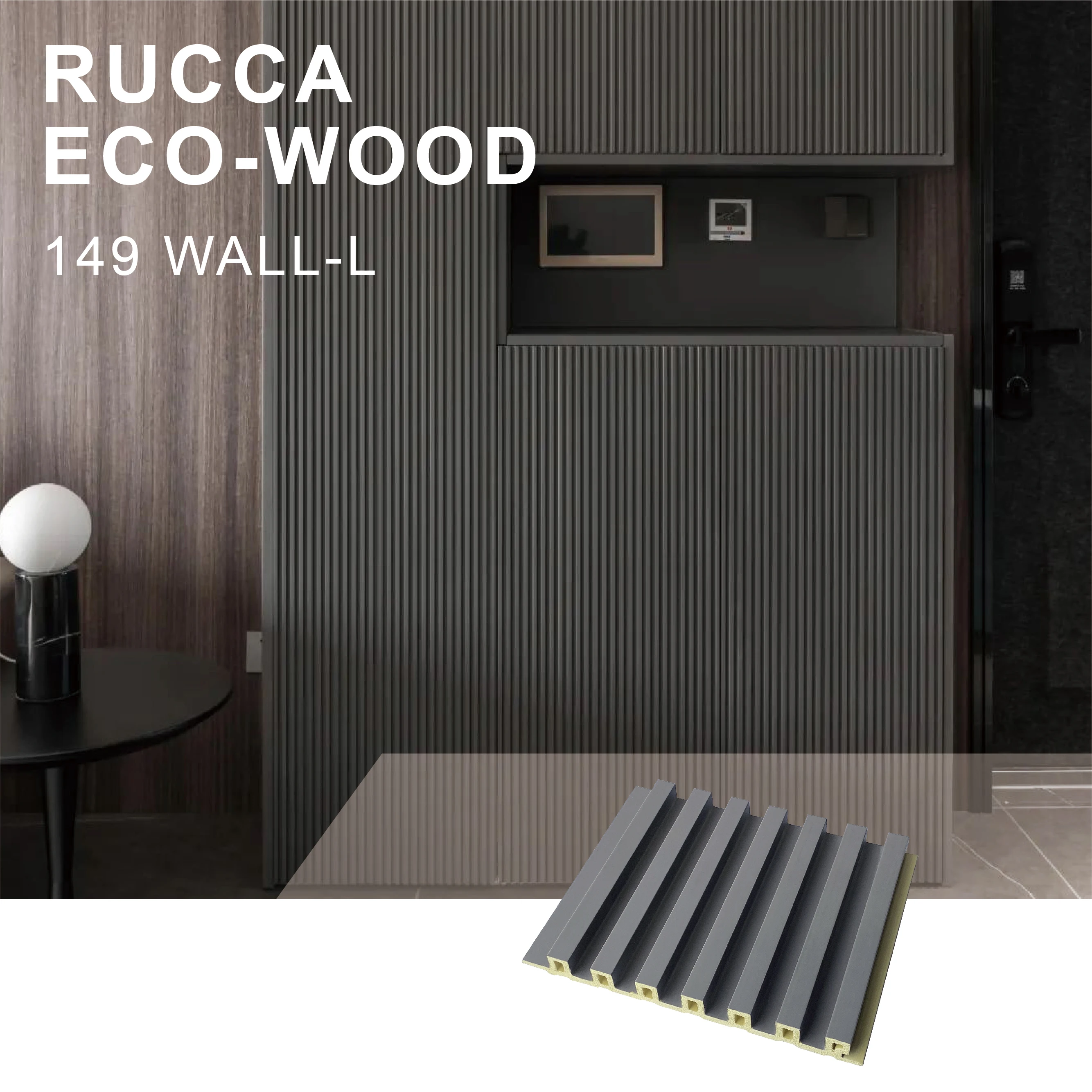 Foshan Rucca PVC Wood Composite Wall Panel For Interior Decoration,Exterior Wall panels