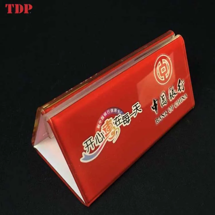 Custom Table Tent Stand Menu Display Holderacrylic Table Name Plate Holders Acrylic Price Tag Holder Clear Custom Logo 200pcs