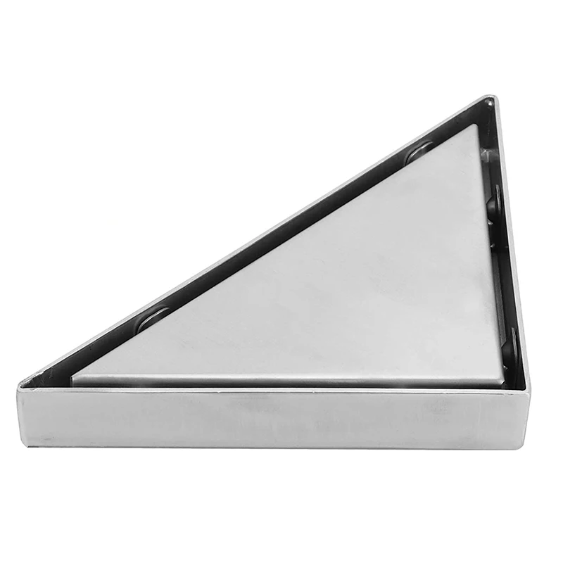 2 in 1 Tile Insert Grate Removable Cover Triangle 304 Stainless Steel Shower Drain Tile Insert Floor Drain