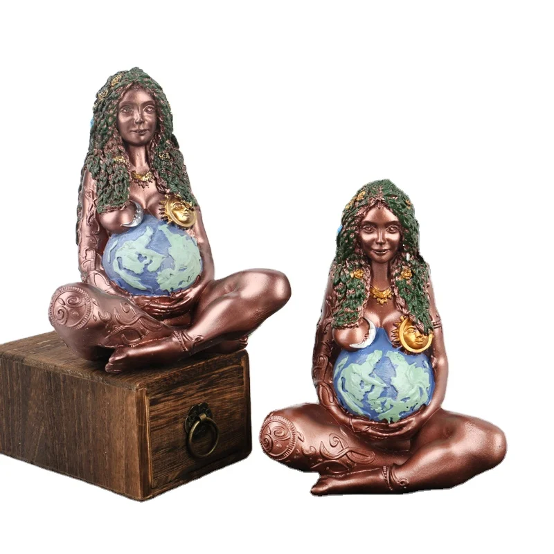 Природный драгоценный камень материнская земля лечебные камни статуя богини gaia хрустальные изделия