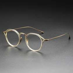 2022 New Japan Japanese 100% Handmade Pure Acetate Titanium Optical Luxury Top Quality Eyeglasses Frames CS1113