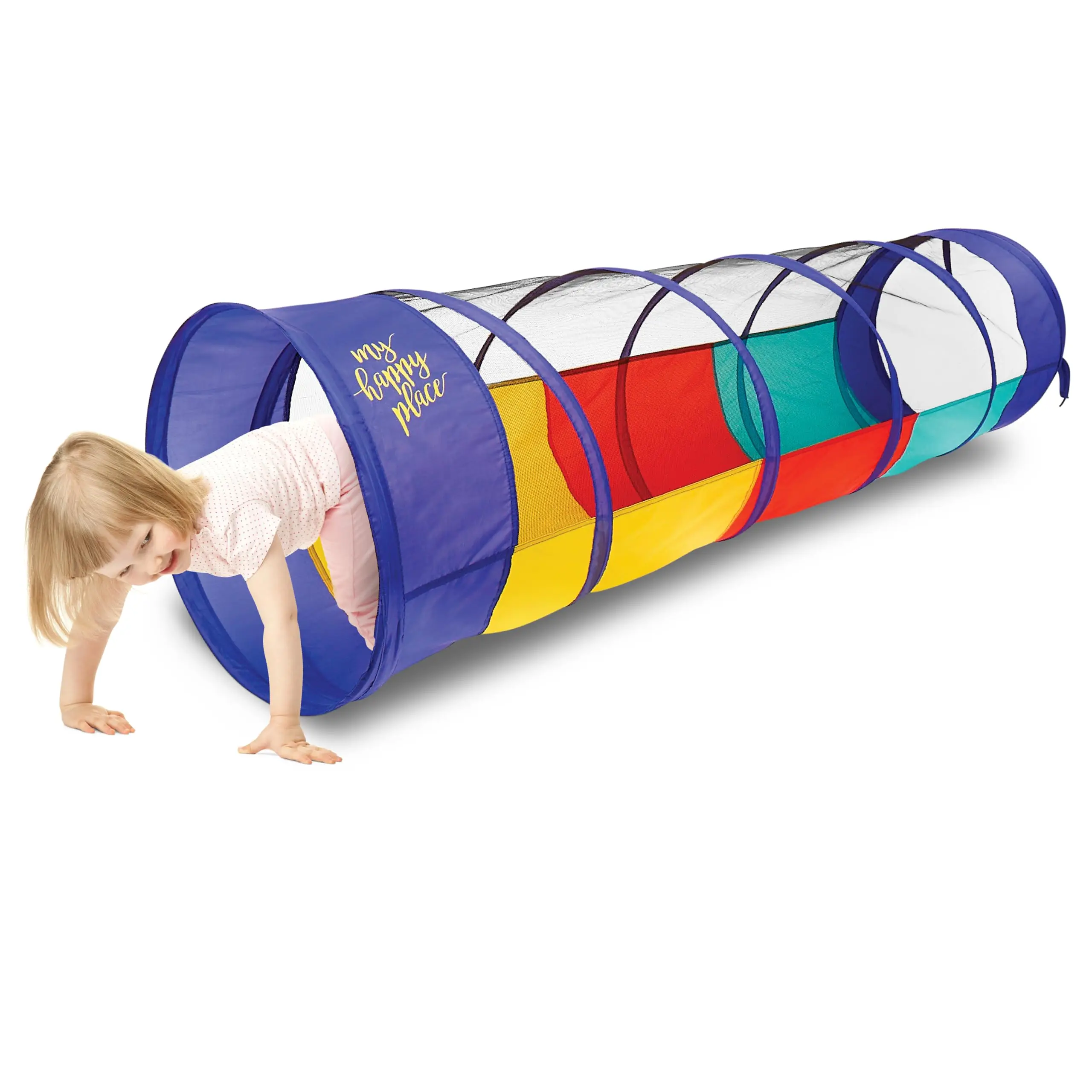 Customized Crawl Tunnels With See Through Sides Pop Up Baby Crawling Backyard Tunnel Unisex Portable Toy Tent Boys