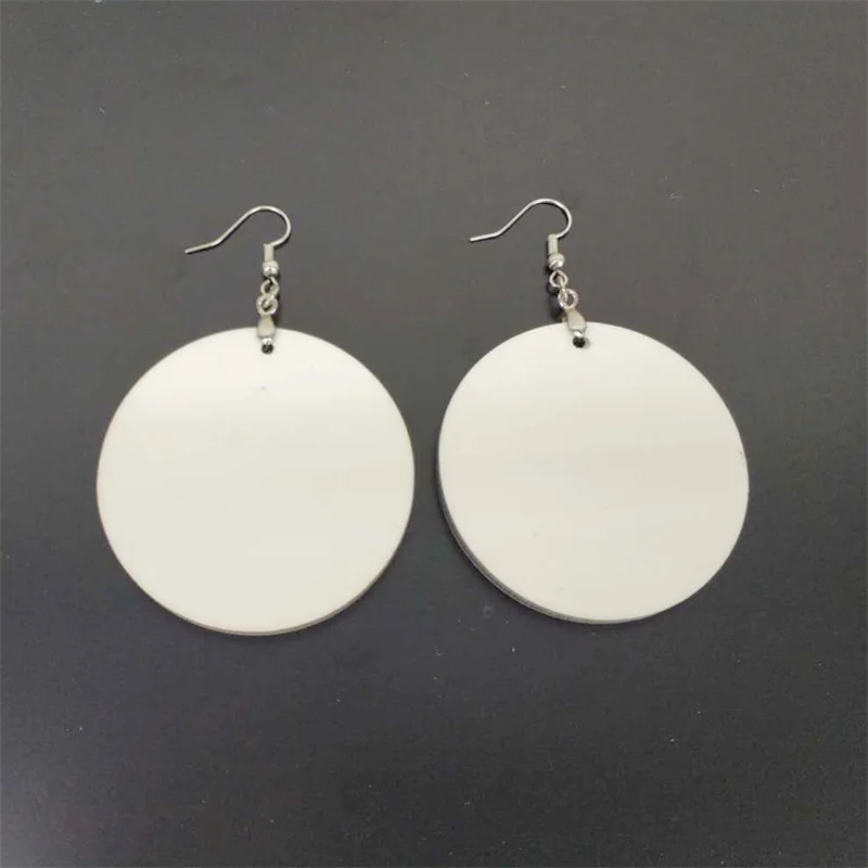 63mm/2.5in round big size sublimation earring with hook