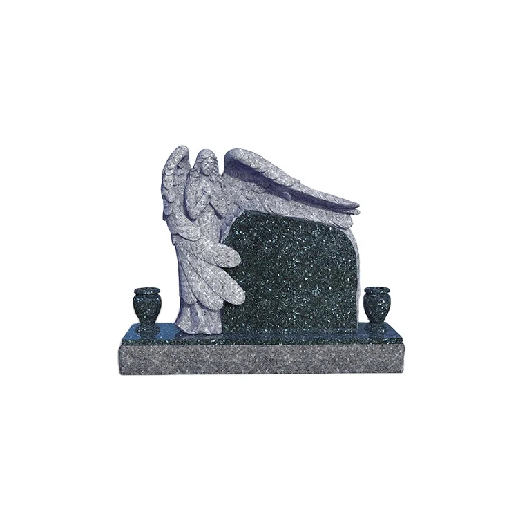 Unique Chinese Design  Natural Granite Carving Angel Statue Tombstone Monument