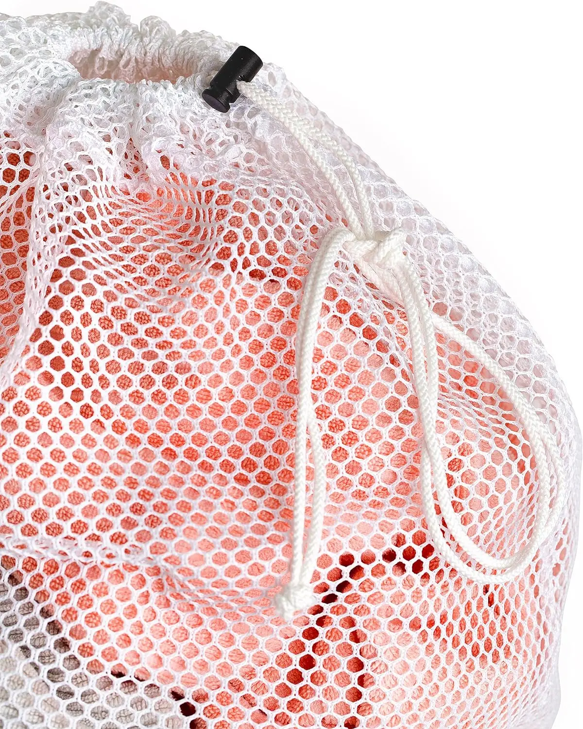 Hot Home Foldable Drawstring Seal Can Be Machine Washable Large Capacity White Small Mesh Laundry Bag