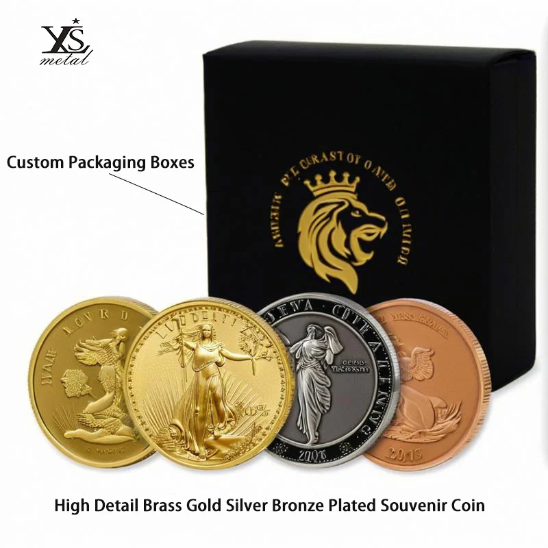 Manufacturer Custom Metal Crafts Badge Engraving Zinc Alloy Metal Coins Stamping Dies Coins