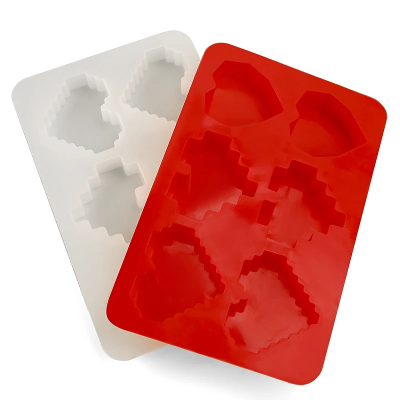 1pcs  6 cavity heart shaped silicone cake mousse mold chocolate mold baking tool