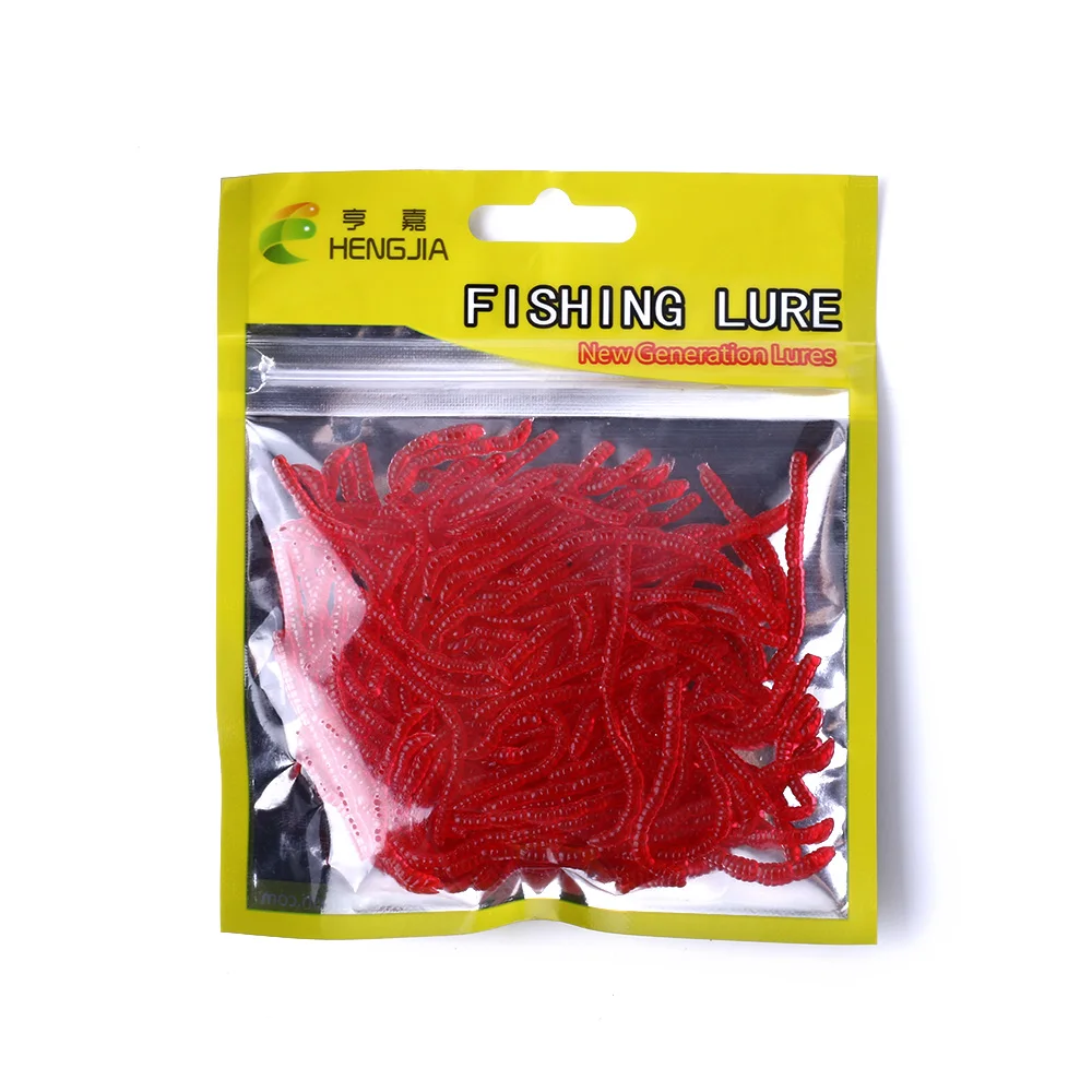 Red Bionic Simulation Bloodworm Earthworm 20g 3cm Plastic Maggots Soft Bait Fishing Lure