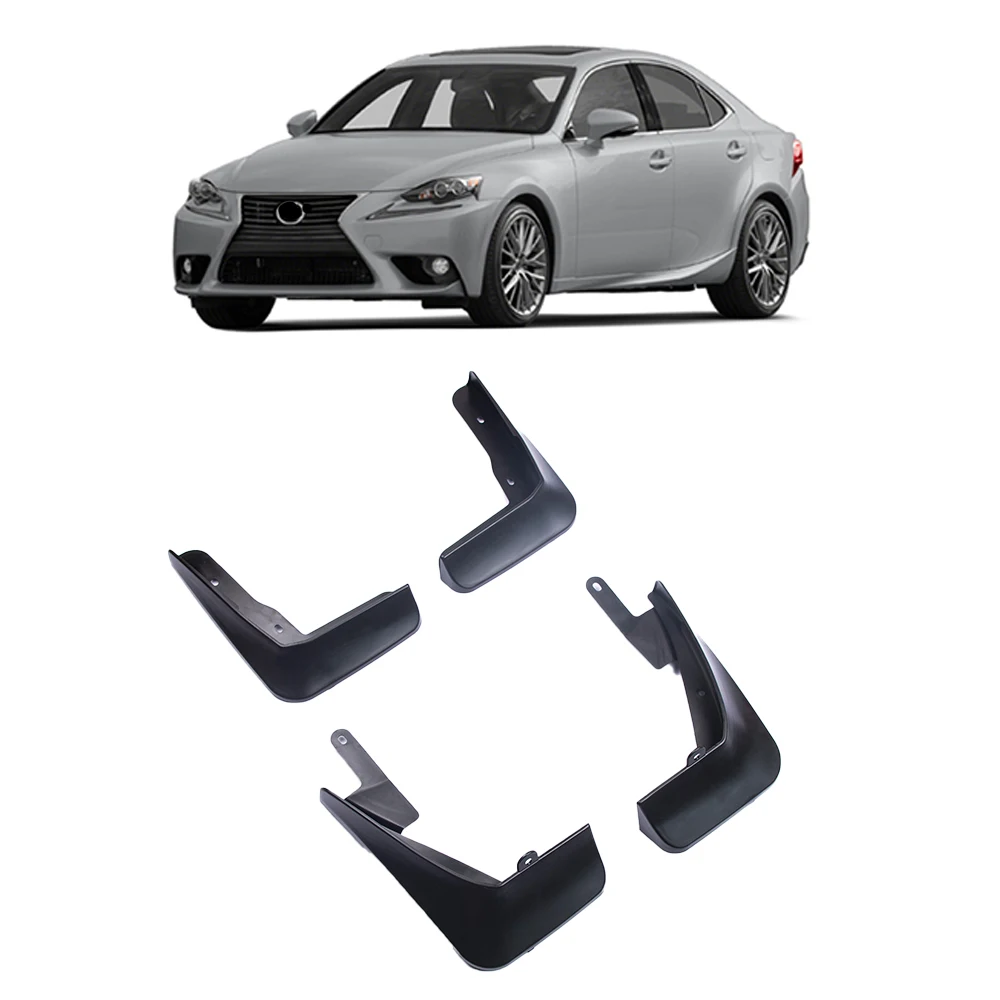 RStype car mud flaps fender mudguards for Lexus IS 2014 Soft rubber material Non-destructive installation