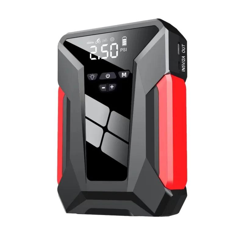 Автомобильный аварийный источник питания с воздушным насосом, 12 В, портативное автомобильное зарядное устройство, стартер