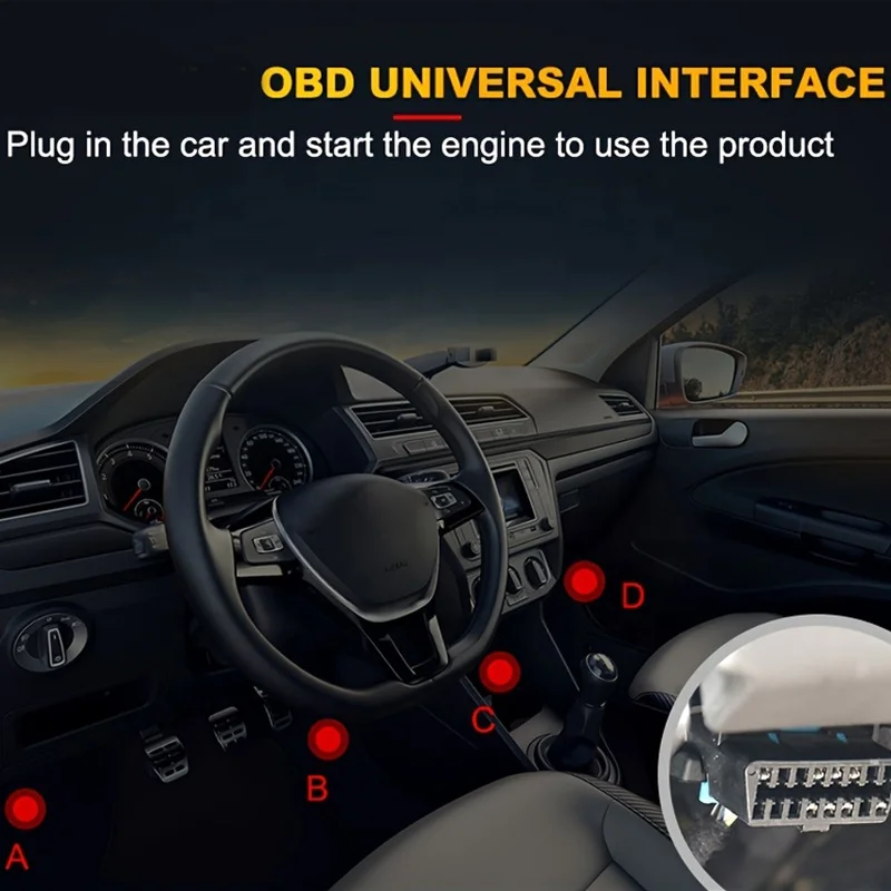 Plug Checking Car OBDII Auto Diagnostic Tool OBDII/EOBD Code Reader Scanner for 12V Vehicles Helps in Car Diagnostics Problem