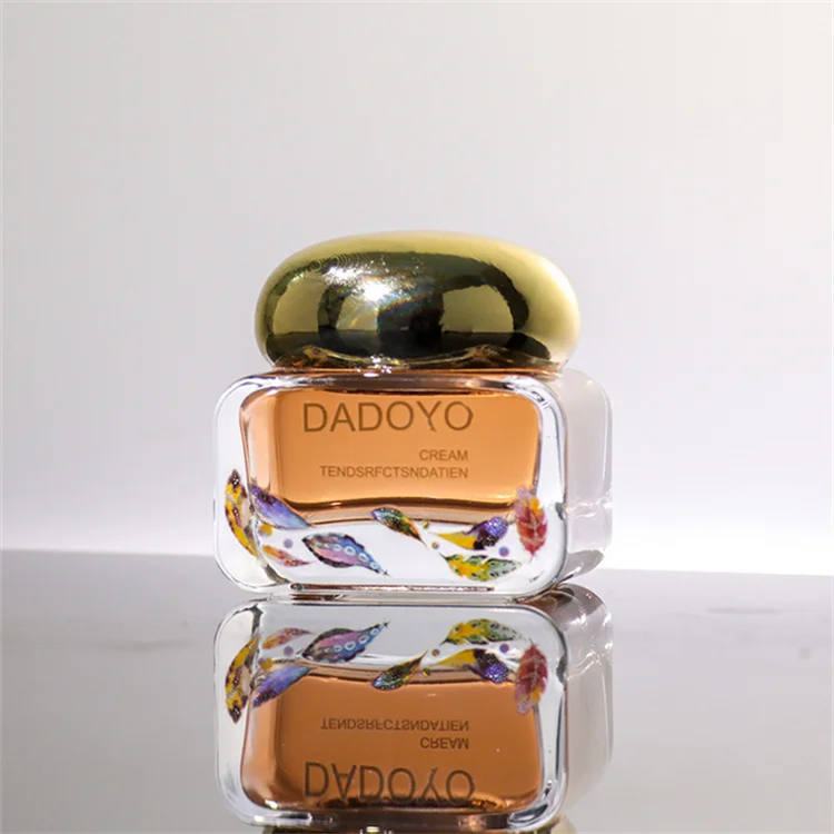 Cosmetic packaging 30ml 50ml 100ml glass luxury high transparent 30g cosmetic cream bottle skin care serum bottle