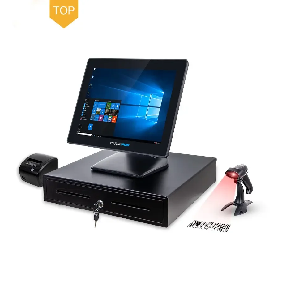 15 inch Pos Terminal Machine Cash Register Dual Touch Screen Pos Systems All In One Restaurant Point Of Sale Retail Systems