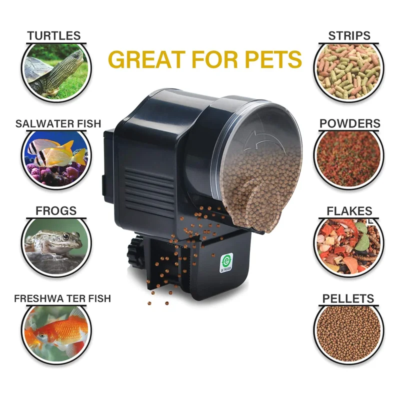 2023 Wholesale Cheap Safety Auto Fish Food Dispenser Holidays Aquarium Fish Tank Automatic Fish Feeder