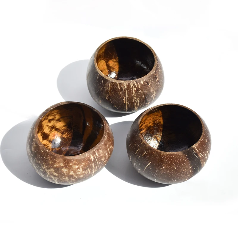 Aroma Candle Coconut Empty Shell Container Empty Jar Candle Holder Natural Coconut Wood Bowl Creative Decorative Ornament Gift