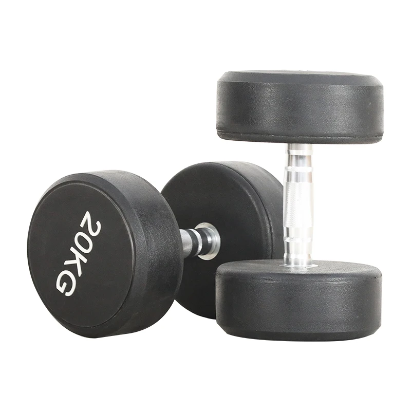 Home Gym Accessories Rubber Grip Encased Dumbbell Cast Iron Weight with Anti-Slip Handle Dumbbell