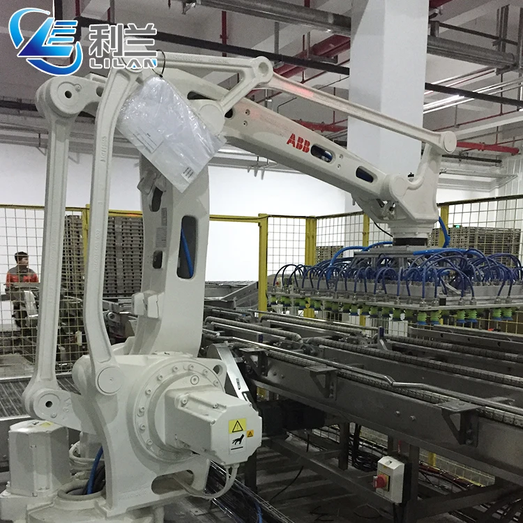 Automatic Line Palletizer Bag Line Machine Robot Stacker Robot Palletizing Machine