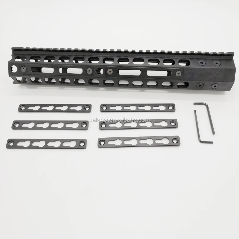 
12 inch tactical ar15 .223 5.56 mlok keymod compatibele handguard Free Float Slim ar 15 Handguard Quad Rail steel Nut for M4 M16 