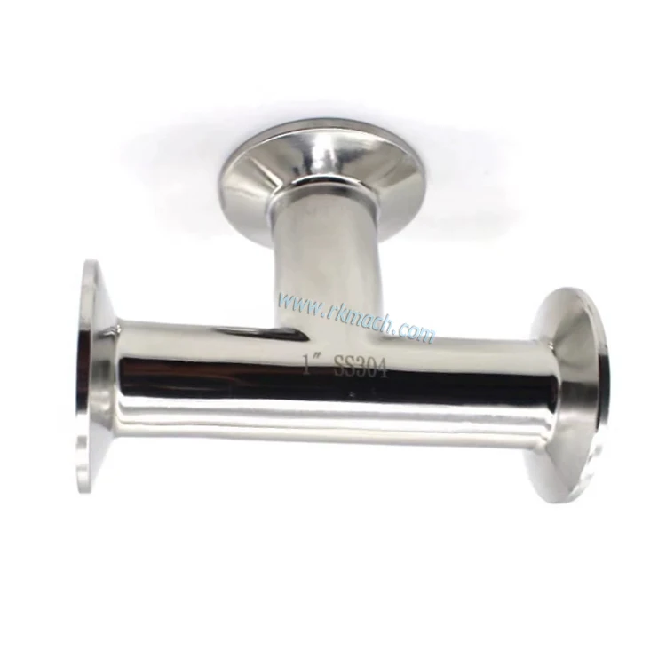 exported to Thailand SMS 2' 51mm OD 304 316L Stainless Steel Sanitary Equal Tee with Clamp connection